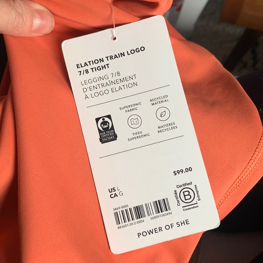 Athleta Elation Train Logo 7/8 Tight